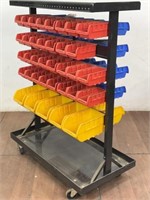 Mobile Double-sided Floor Rack On Swivel Casters
