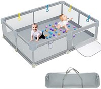 MAYQMAY Baby Playpen, 71"x59" Large Baby Play