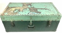 Vintage Military Trunk/ Foot Locker With Tray