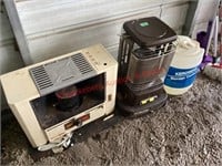 2 Kerosene Heaters & Storage Container