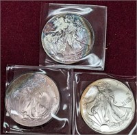 AMERICAN SILVER EAGLES - 2004, 2005, 2006