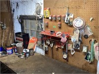 Contents of Pegboard, Top Of Workbench