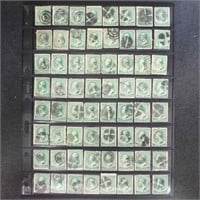 US Fancy Cancel Stamps 125+ 1880s Washington 2 cen