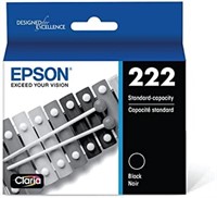 Epson T222 Black Ink Cartridge, Standard Capacity