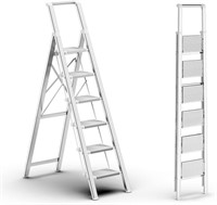 GameGem 6 Step Ladder for 12 Feet High - Silver