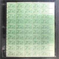 US Stamps EFO #1023 Sheet with heavy ink smear, wi