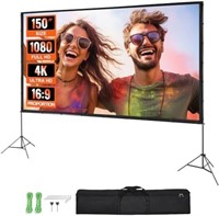 VEVOR Projector Screen with Stand, 150 inch 16:9