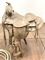 Carroll Saddle Co., Tubac, Ariz Leather Saddle