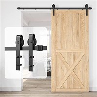 HomLxclx 8ft Heavy Duty Sturdy Sliding Barn Door