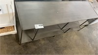 Tv stand in aged steel finish,