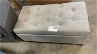 Storage ottoman grey.