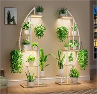 $150-Plant Stand Indoor with Grow Lights, 6 Tiered