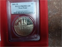 2002 W West Point Professionally Graded 90% Silver