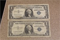 Lot of 2 1957 $1.00 Note