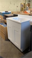 (Q) STYLE 24in WHITE VANITY BASE AND TOP* back