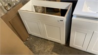 (Q) STYLES 36in WHITE VANITY BASE, NO TOP