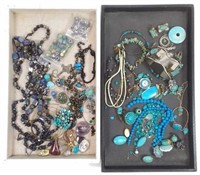 Assorted Navajo Turquoise And Fashion Jewelry