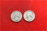 Lot Of 2 Silver Quarters