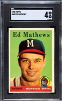 1958 Topps Ed Mathews 440 Grade 4