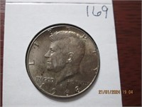 1968 D 40% Silver JFK Half Dollar= AU