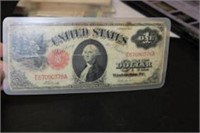 A Laminated 1917 $1.00 Note