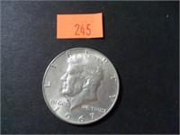 1967 40% Silver JFK Half Dollar= AU