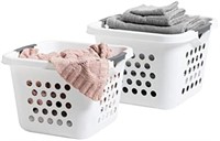IRIS USA Laundry Basket 50L Large Plastic Hip