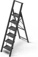 GameGem 6 Step Ladder for 12 Feet High - Black