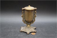 Antique 1852 Brass "Acorn" Match Stick Holder