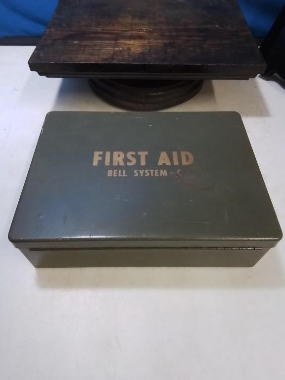 Vintage Bell System heavy metal first aid box