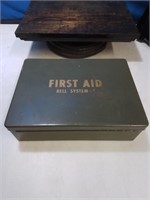 Vintage Bell System heavy metal first aid box