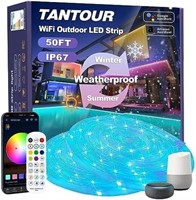 50ft Tantour IP67 WiFi Outdoor LED Strip Lights