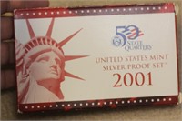 2001 US Mint Silver Proof Set