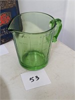 Green Depression Glass Measuring Cup