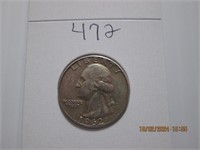 1962 AU Washington Silver Quarter