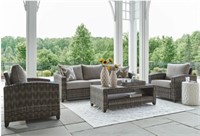 Ashley Oasis Court Outdoor Sofa/Chairs/Table Set