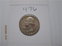 1964 AU Washington Silver Quarter