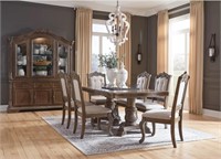 ASHLEY CHARMOND TABLE & 6 SIDE CHAIRS