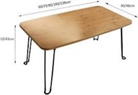 Folding Table, Portable Computer Table, (bamboo +