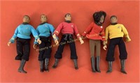 (5) 1970s MEGO Toy Star Trek figures  Spock is