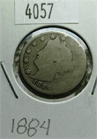 1884 Liberty Head V Nickel G4 Condition