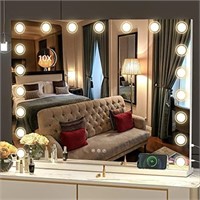 Hasipu Vanity Mirror with Lights, 40" x 32"