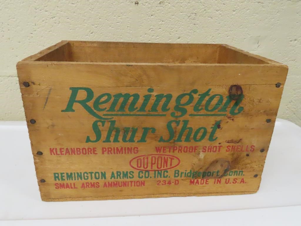 Wooden Remington Ammo Box