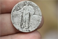 1927 Walking Liberty Silver Quarter