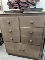 6 Drawer/2 Door Wood Cabinet