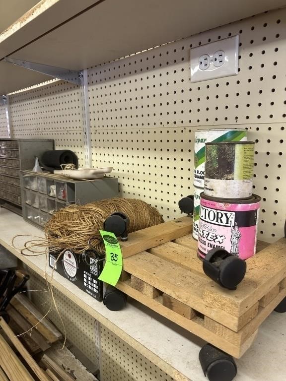 Rolling Plant Holders, Twine, Paint