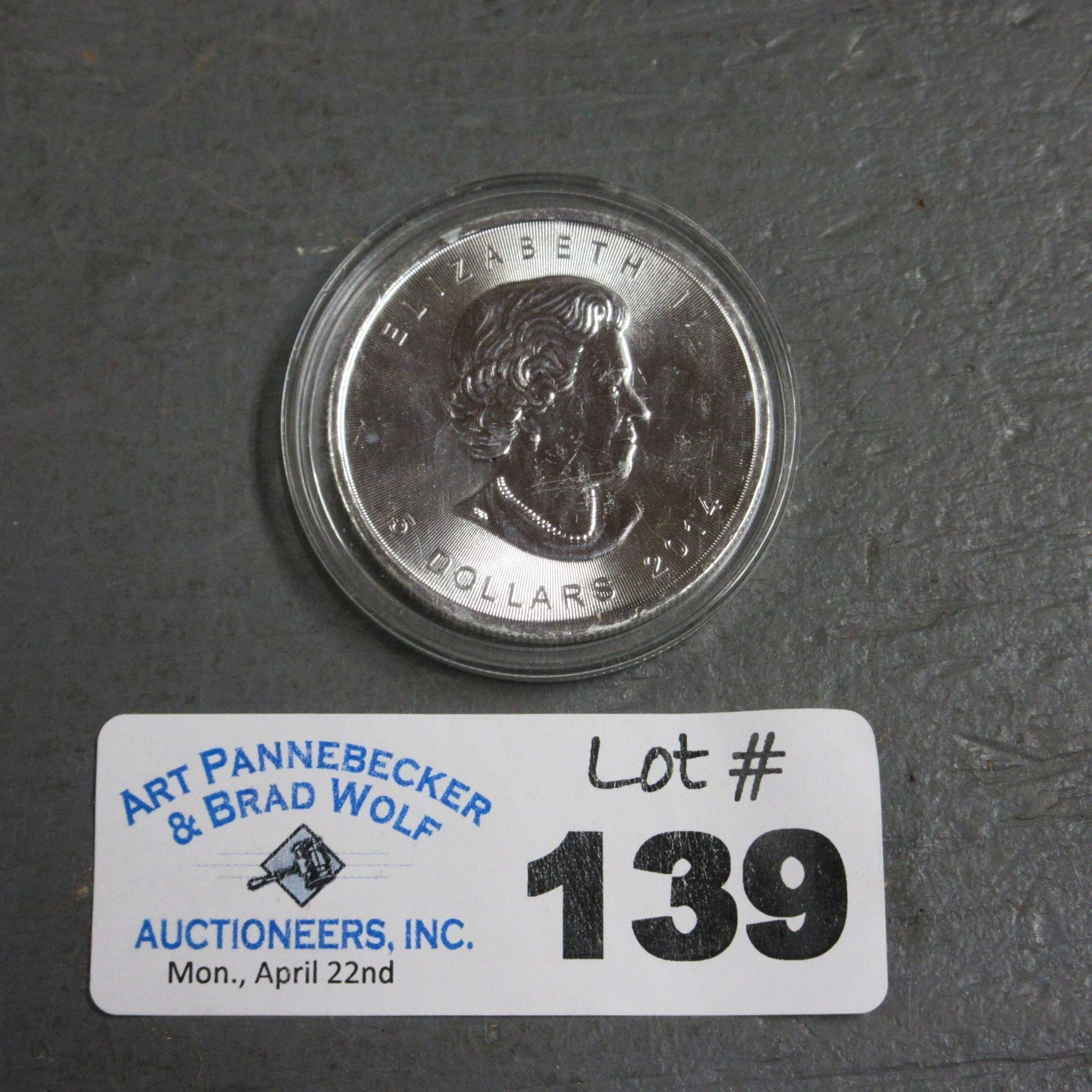 2014 Elizabeth $5 1OZ Silver Coin