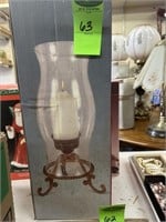 New 13 1/2' Tall Candle Holder w/Glass