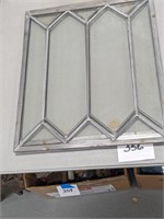 Pair of Leaded Glass Windows - 14" x 16"