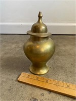 Small Brass Vase with Lid